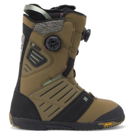 DC Men's Size 13 Dark Olive Judge 2024 Double Boa Ski Snowboard Boots L14-6